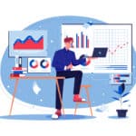 Data Analyst Illustration concept on white background